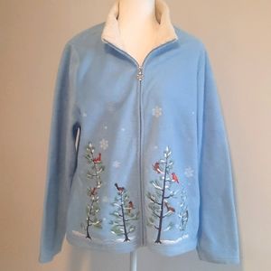 Breckenridge XL Fleece embroidered winter cardinals XL